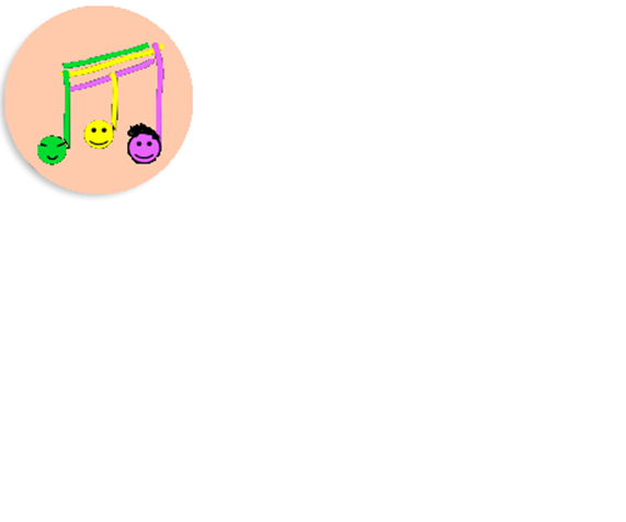Colorful smiley-face mobile on peach background